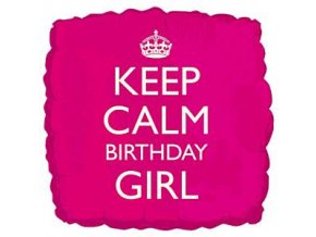 keep calm birthday girl foil balloon FOIL975