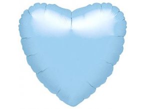 18 inch pearl pastel blue heart foil balloon FOIL365