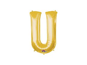 Gold Letter U Balloon Foil FOIL2388 th2