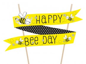 Dekorácia-zápich na tortu Včielka Happy Bee Day 1ks v baleni