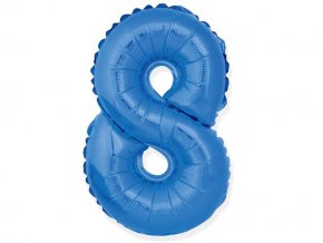 eng pl Mini Shape Number 8 Blue Foil Balloon 35 cm 1 pc 26681 2