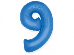 eng pl Mini Shape Number 9 Blue Foil Balloon 35 cm 1 pc 26682 2