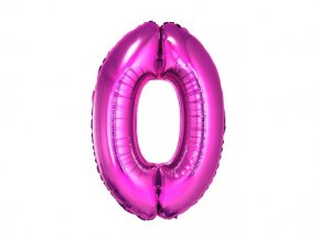 eng pl Mini Shape Number 0 Pink Foil Balloon 35 cm 1 pc 26662 2