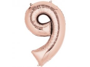 rose gold number 9 balloon FOIL2694 v1