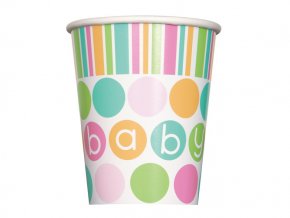 eng pl Baby Shower paper cups 266 ml 8 pcs 24748 1
