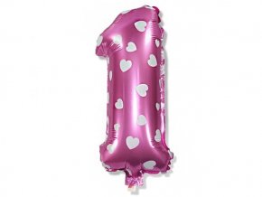eng pl Mini Shape Number 1 Pink Foil Balloon 30 cm 1 pc 29508 1