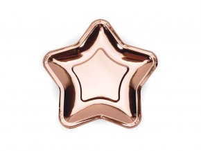 eng pl Paper Plates Star rose gold 18 cm 6 pcs 44540 3