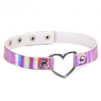 pink harajuku holographic choker necklace hea variants 3