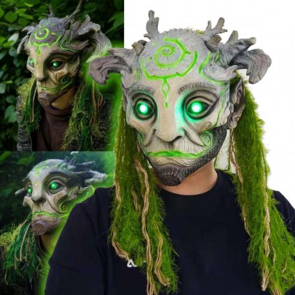halloween forest spirit elf masque led h description 1