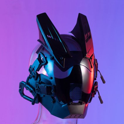 Cyberpunk maska - Black Samurai (Boční světla)
