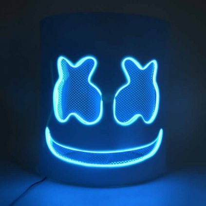 Blue dj luminous head mask lifelike marshmell variants 2