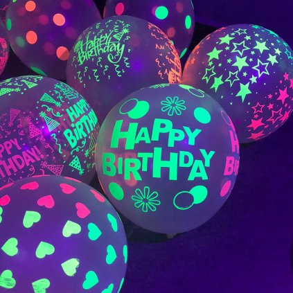 happy birthday latex balloons glow in th main 0