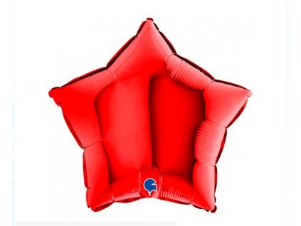 Fóliový́ balón hviezda červená, 46 cm