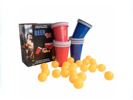 Drinking Game Beer Pong, 24 pohárov a 24 loptičiek