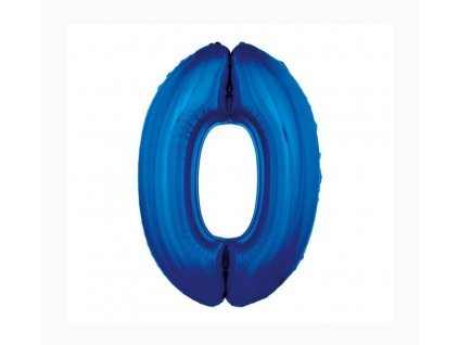 Fóliový́ balón modrý číslo 0, 92 cm