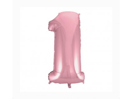 Fóliový́ balón ružový 92cm, číslo 1