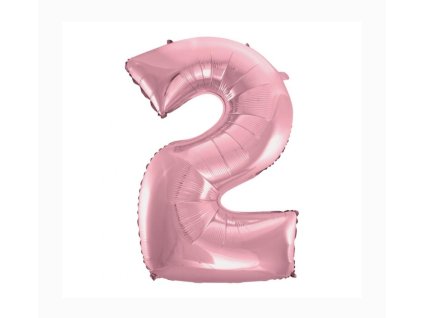 Fóliový́ balón ružový 92cm, číslo 2