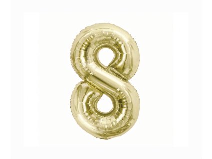 Fóliový́ balón zlatý 85cm, číslo 8