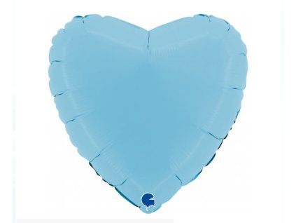 Fóliový́ balón pastelovo modré srdce, 46 cm