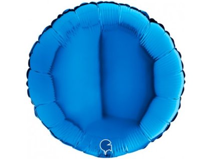 Fóliový́ balón modrý kruh, 46 cm