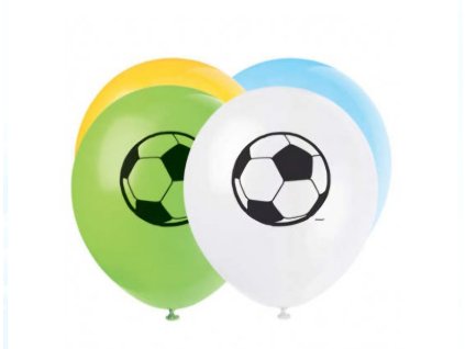 Latexové balóny s motívom futbalovej lopty, balenie 8 kusov, 30 cm
