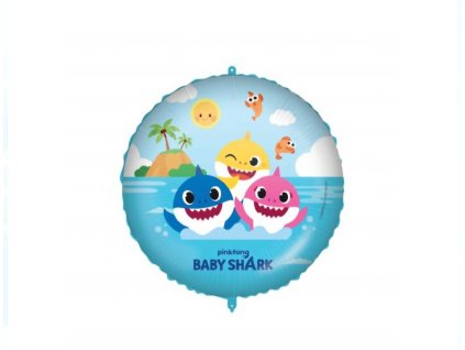 Fóliový́ balón kruh so zavážím Baby Shark, 46 cm