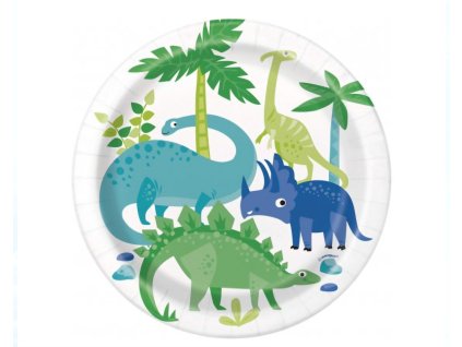 Papierové taniere Dinosaury