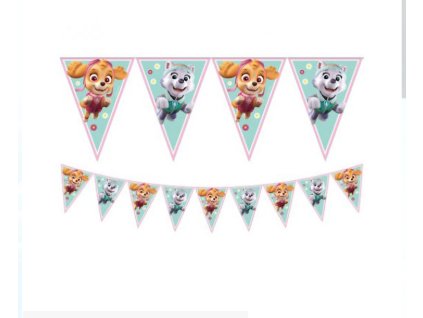 Vlajková girlanda Paw Patrol Sky a Everest