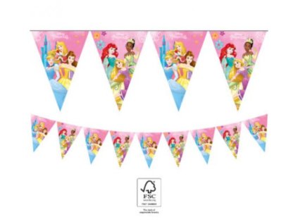 Vlajková girlanda Disney princezné