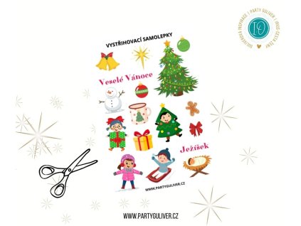 samolepky nahled vanoce