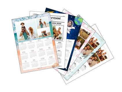 fotokalendar a4 rocni kalendar k tisku vlastnich fotek canva sablona vesmir astronaut kosmonaut vesmirna mise fotokolaz dovolena kvety listy more noviny (1)