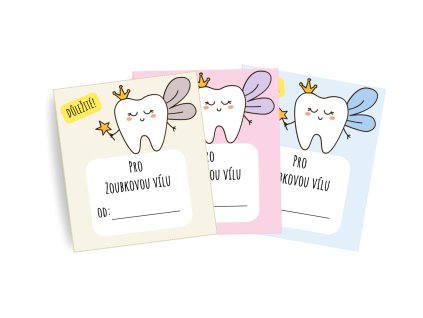 obalka na prvni zoubek pro zoubkovou vilu mlecne zoubky party guliver