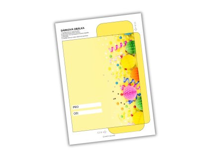 obalka na penize party guliver zlute narozeniny