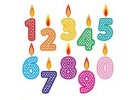 Číslice - svíčky na dort
