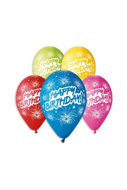 balony premium happy birthday fajerwerki 12