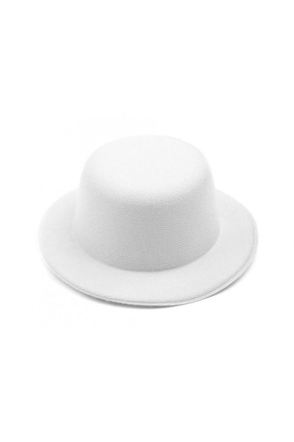 mini kloboucek fascinator k dozdobeni o135 cm bila mlecna 1ks