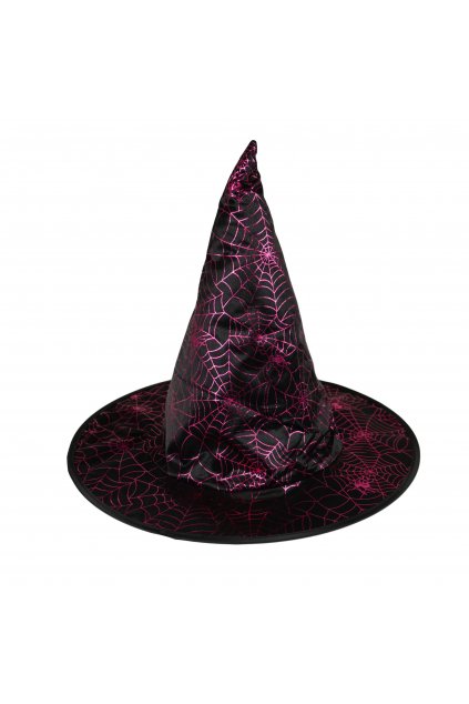 Dětský klobouk čarodějnice - fialová pavučina
