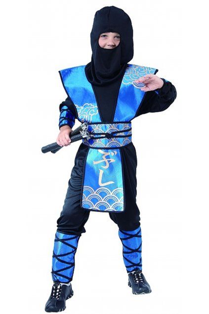 Dětský kostým Ninja modrý