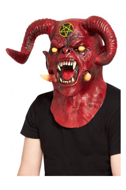 Maska Čert s rohy - Deluxe Devil