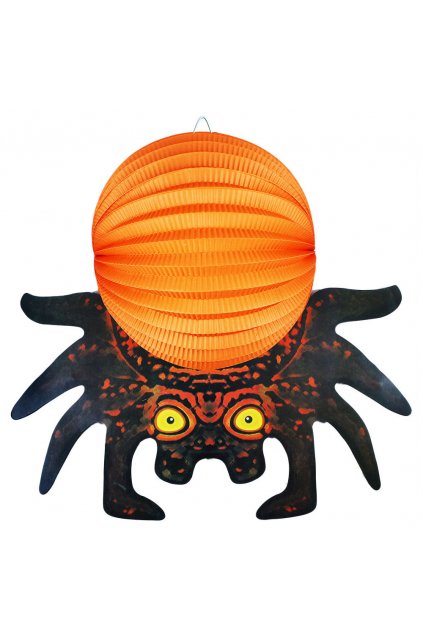 Lampion pavouk 3D - závěsná dekorace Halloween