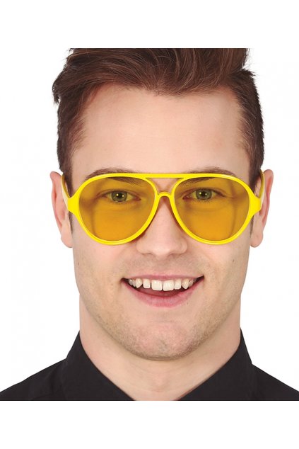 Retro brýle AVIATOR - žluté