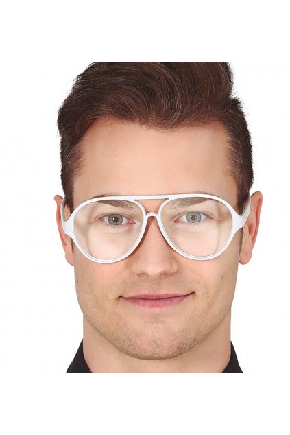 Retro brýle AVIATOR - bílé