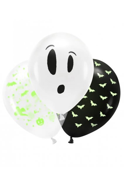 Svítící nafukovací balónky na Halloween - 3ks