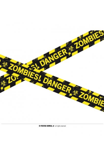 Danger Zombies - dekorační páska 600cm