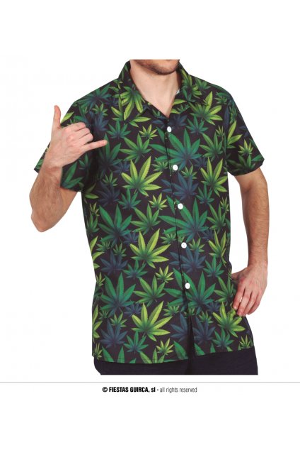 Havajská košile - konopné listy