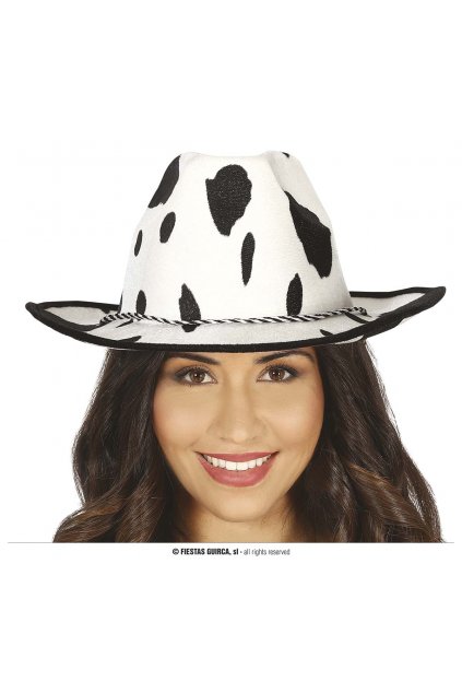 Kovbojský klobouk - kraví vzor