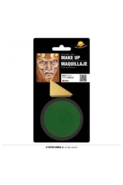 Zelené líčídlo - makeup s aplikační houbičkou