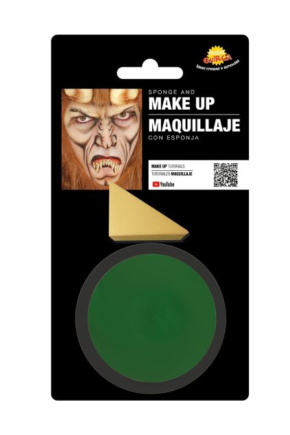 Zelené líčídlo - makeup s aplikační houbičkou