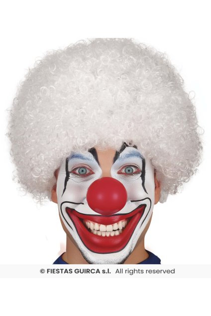 Afro paruka kudrnatá bílá