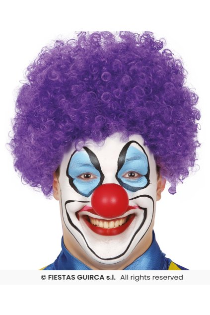 Afro paruka kudrnatá fialová
